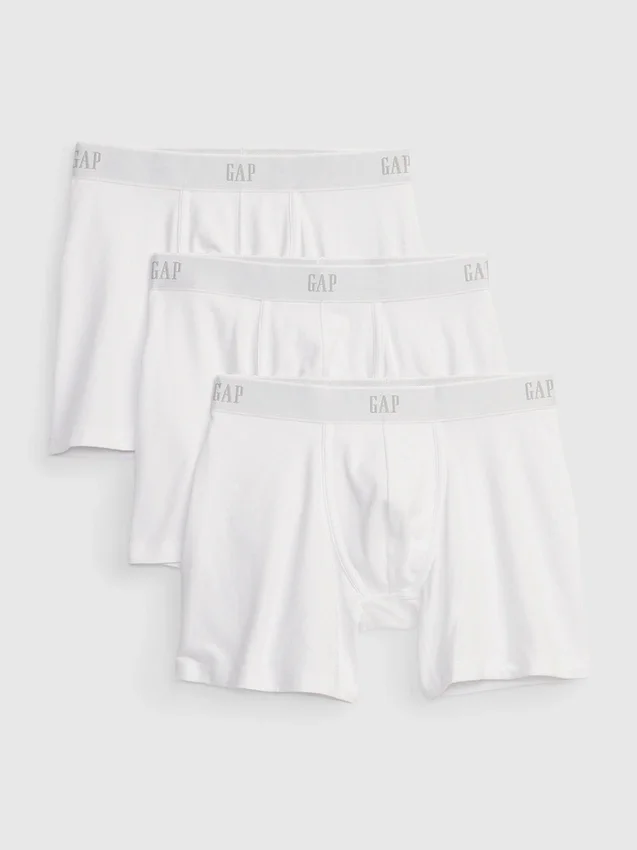 Boxerky z organické strečové bavlny, 5" (balení po 3 kusech)