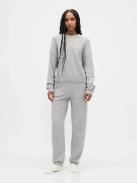 CashSoft Joggingové kalhoty z měkkého bouclé úpletu