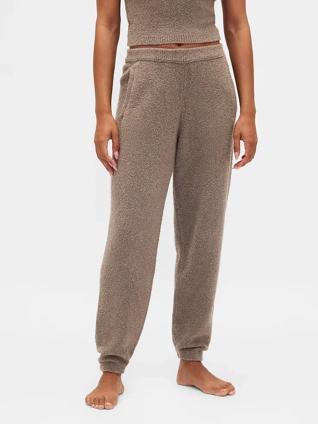CashSoft Joggingové kalhoty z měkkého bouclé úpletu
