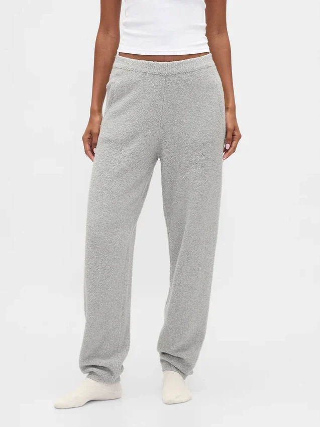 CashSoft Joggingové kalhoty z měkkého bouclé úpletu