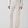 CashSoft Relaxed Cable-Knit Sweater Pants