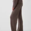 CashSoft Relaxed Cable-Knit Sweater Pants