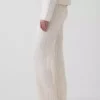 CashSoft Relaxed Cable-Knit Sweater Pants