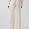 CashSoft Relaxed Cable-Knit Sweater Pants