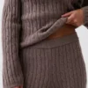 CashSoft Relaxed Cable-Knit Sweater Pants