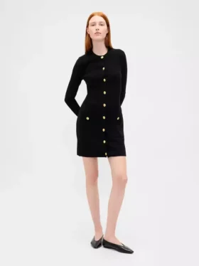 CashSoft Rib Pocket Mini Svetr Šaty