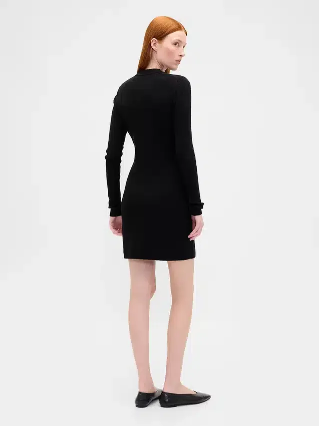 CashSoft Rib Pocket Mini Svetr Šaty