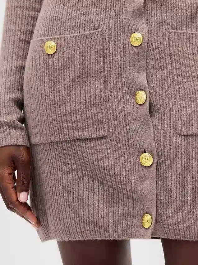 CashSoft Rib Pocket Mini Svetr Šaty