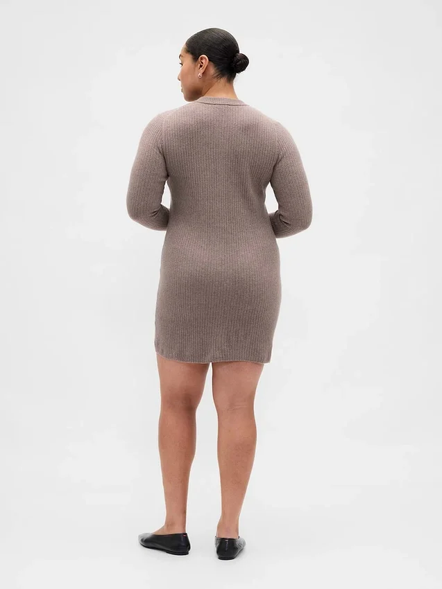 CashSoft Rib Pocket Mini Svetr Šaty
