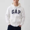 Dámská mikina s kapucí a zipem Vintagesoft Arch Logo