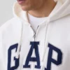 Dámská mikina s kapucí a zipem Vintagesoft Arch Logo
