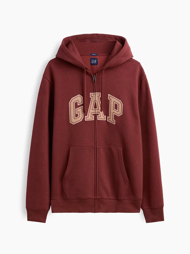 Dámská mikina s kapucí a zipem Vintagesoft Arch Logo