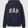 Dámská mikina s kapucí a zipem Vintagesoft Arch Logo