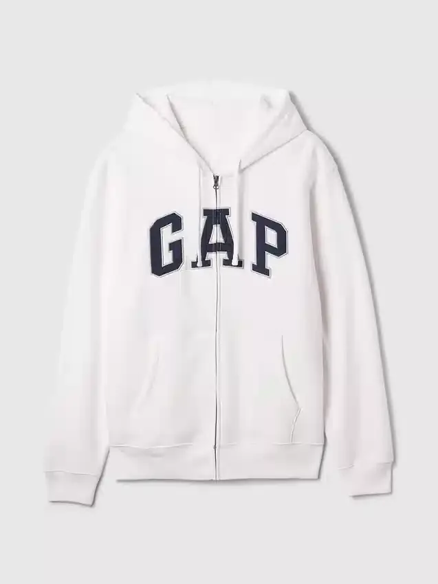 Dámská mikina s kapucí a zipem Vintagesoft Arch Logo
