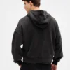 Dámská oversized mikina s kapucí a zkráceným střihem