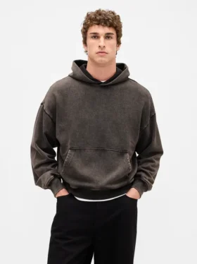 Dámská oversized mikina s kapucí z těžké látky