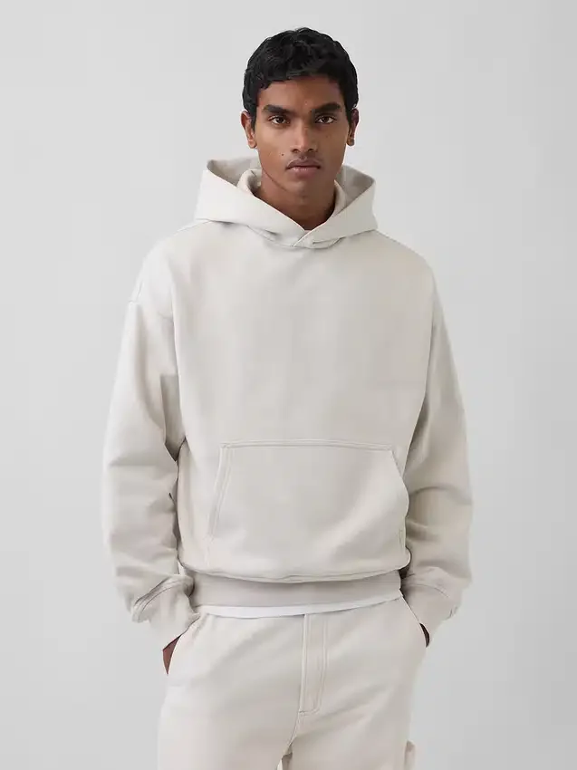 Dámská oversized mikina s kapucí z těžké látky