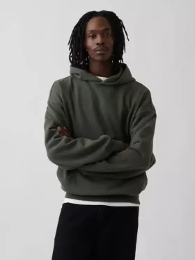 Dámská oversized mikina s kapucí z těžké látky