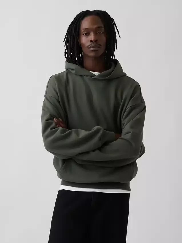 Dámská oversized mikina s kapucí z těžké látky