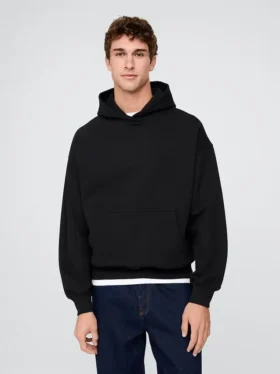 Dámská oversized mikina s kapucí z těžké látky