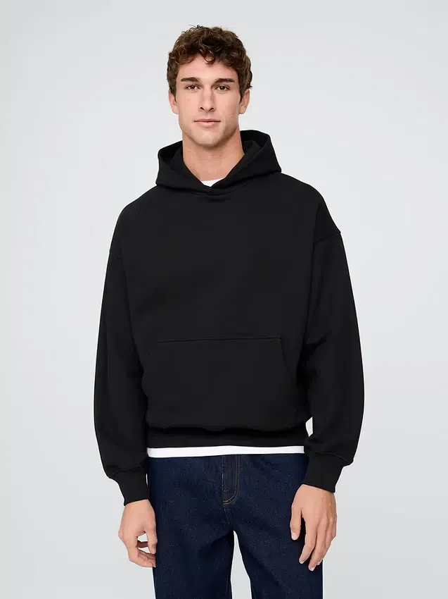 Dámská oversized mikina s kapucí z těžké látky