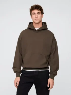 Dámská oversized mikina s kapucí z těžké látky