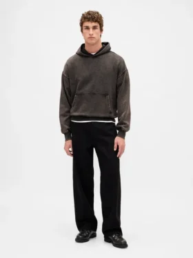 Dámská oversized mikina s kapucí z těžké látky