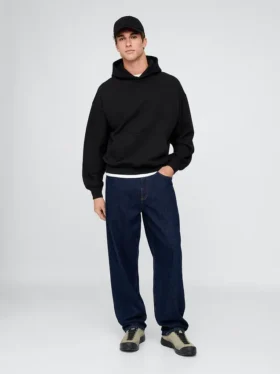 Dámská oversized mikina s kapucí z těžké látky