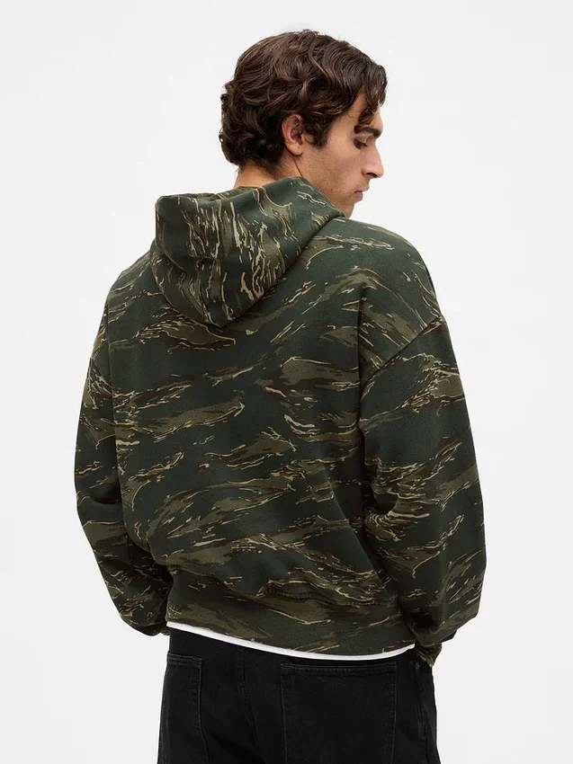 Dámská oversized mikina s kapucí z těžké látky