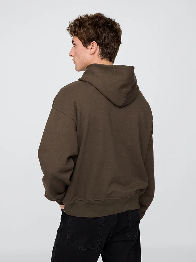 Dámská oversized mikina s kapucí z těžké látky