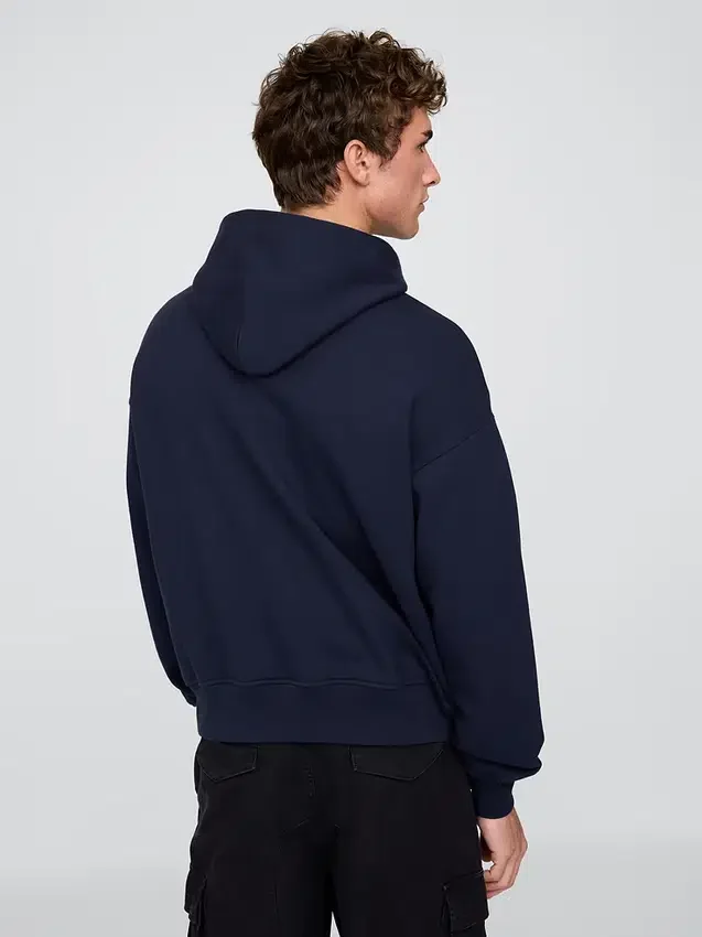 Dámská oversized mikina s kapucí z těžké látky