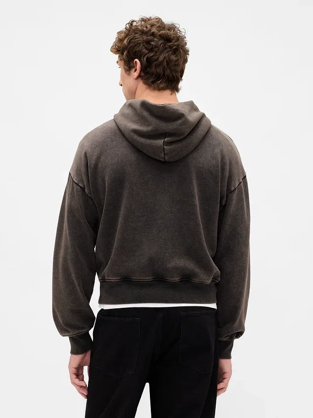 Dámská oversized mikina s kapucí z těžké látky