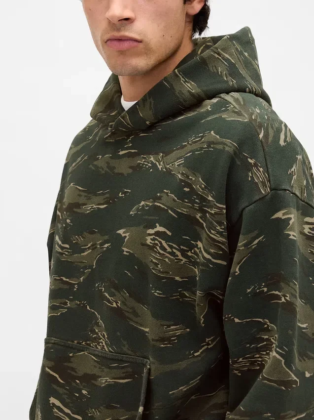 Dámská oversized mikina s kapucí z těžké látky