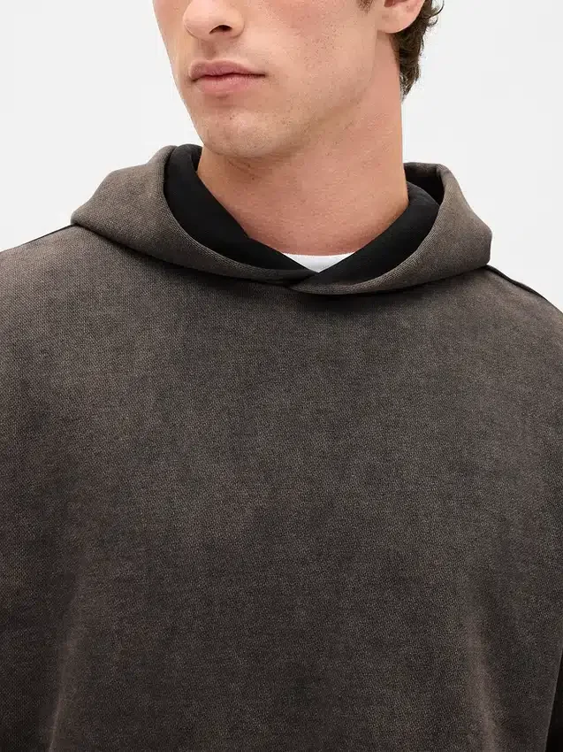 Dámská oversized mikina s kapucí z těžké látky