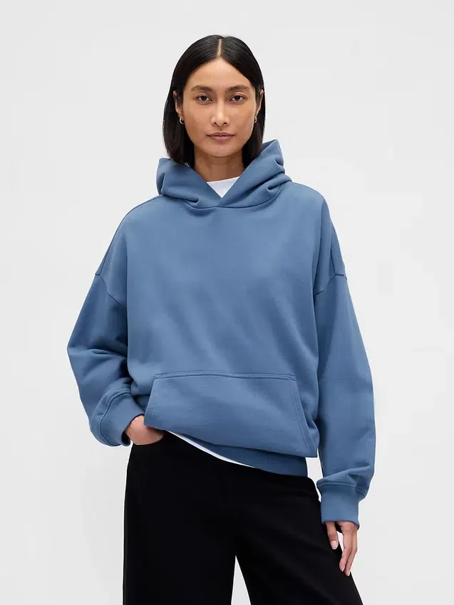 Dámská oversized mikina s kapucí z těžké látky