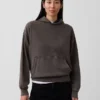 Dámská oversized mikina s kapucí z těžké látky