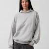 Dámská oversized mikina s kapucí z těžké látky