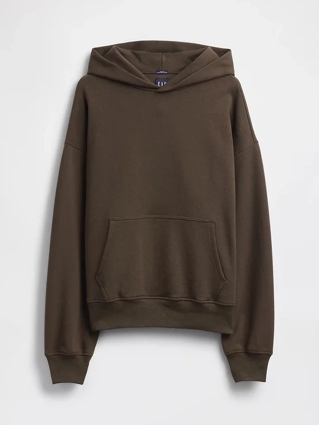 Dámská oversized mikina s kapucí z těžké látky
