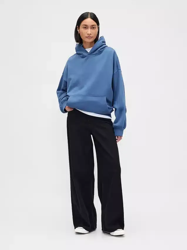 Dámská oversized mikina s kapucí z těžké látky