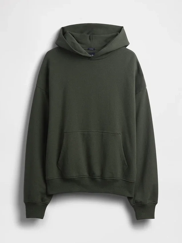 Dámská oversized mikina s kapucí z těžké látky