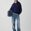 Dámská oversized mikina s kapucí z těžké látky