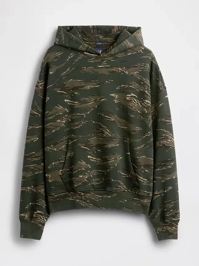 Dámská oversized mikina s kapucí z těžké látky