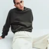 Dámská oversized mikina s kapucí z těžké látky