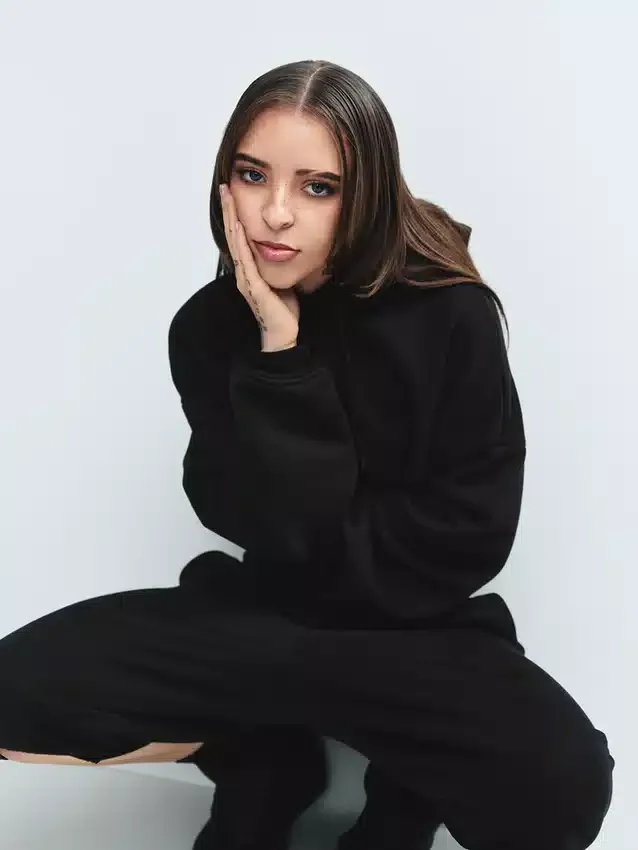 Dámská oversized mikina s kapucí z těžké látky