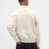 Dámská oversized polokošile s límečkem z těžkého materiálu