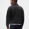 Dámská oversized polokošile s límečkem z těžkého materiálu