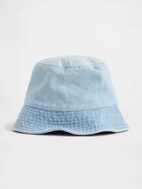 Džínová čepice typu bucket
