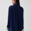 Džínová košile s volnými rukávy v oversized střihu