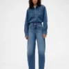 Džínová košile s zipem GAP × Victoria Beckham