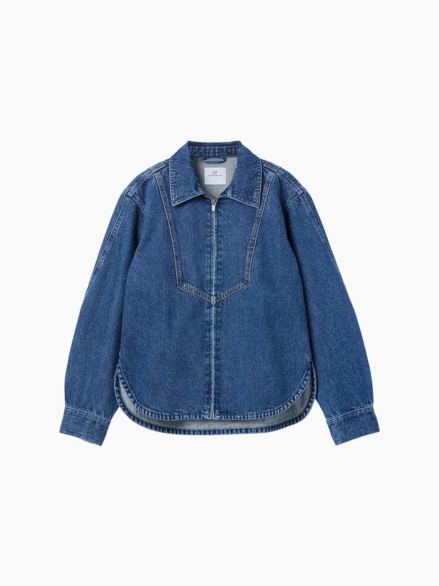 Džínová košile s zipem GAP × Victoria Beckham